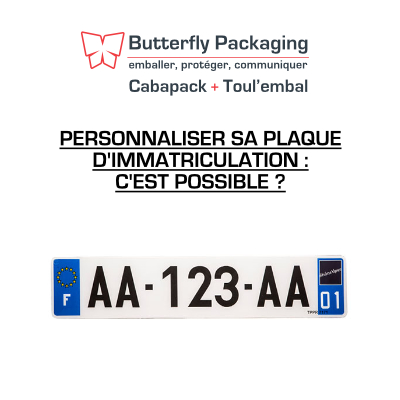 Autocollant personnalisé pour plaque d'immatriculation avec carte de France  et numéro de département au choix